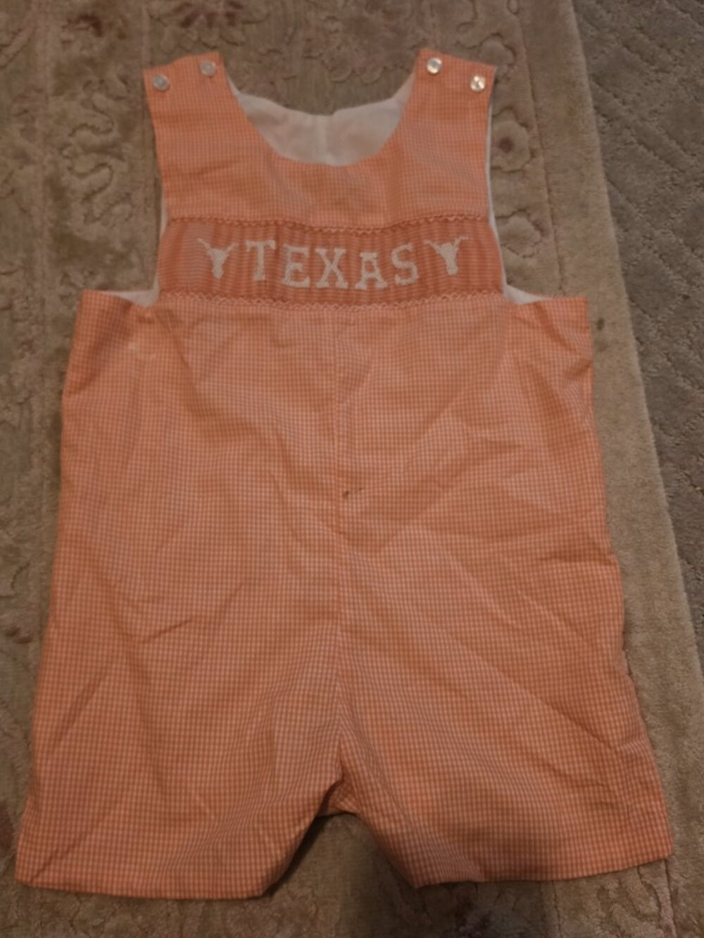 UT Texas Longhorns orange romper 24 months NWT